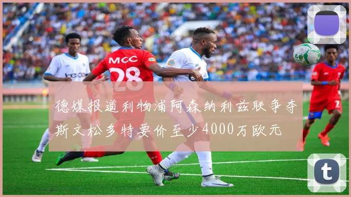 德媒报道利物浦阿森纳利兹联争夺斯文松多特要价至少4000万欧元
